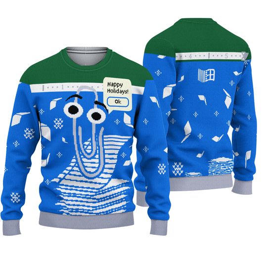 Discover Christmas Clippy Ugly Sweater, Sorry Clippy fans 3D Sweater