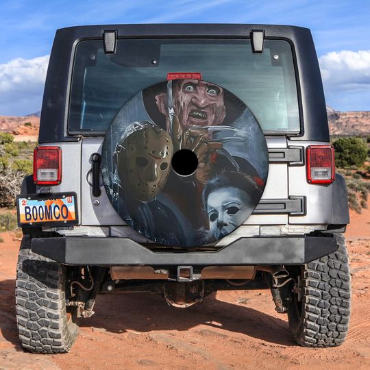 Discover Horror Halloween Spire Tire Cover
