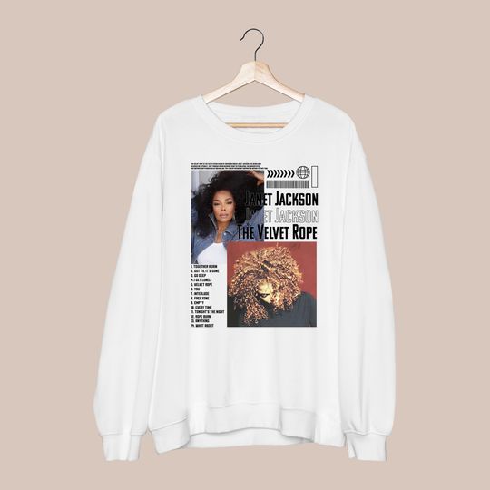 Discover Janet Jackson The Velvet Rope New Album Vintage Bootleg Inspired Sweatshirt