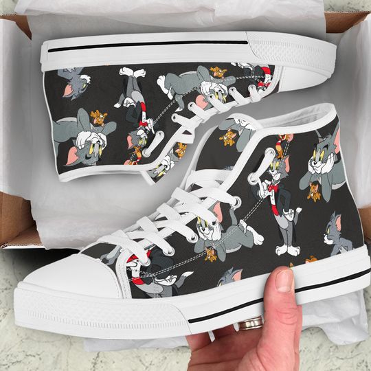 Discover Tom & Jerry Funny Cartoon High Top Sneakers