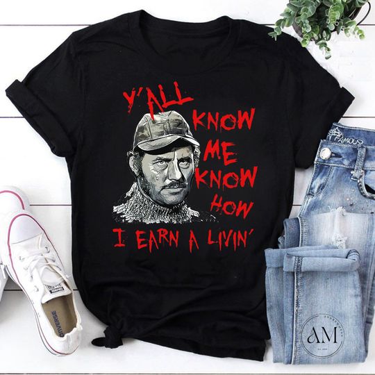 Discover How I Earn A Living Quint Jaws Vintage T-Shirt, Jaws Movie Shirt