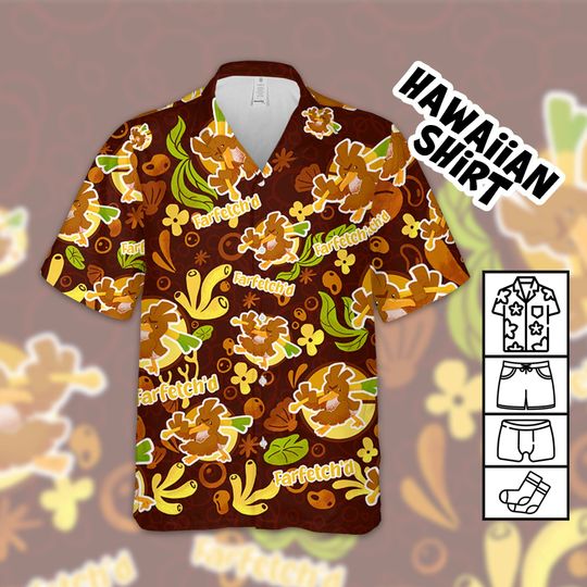 Discover PKM Farfetch'd Fun Under Water Type hawaiian shirt, Anime 3D Beach Hawaiian