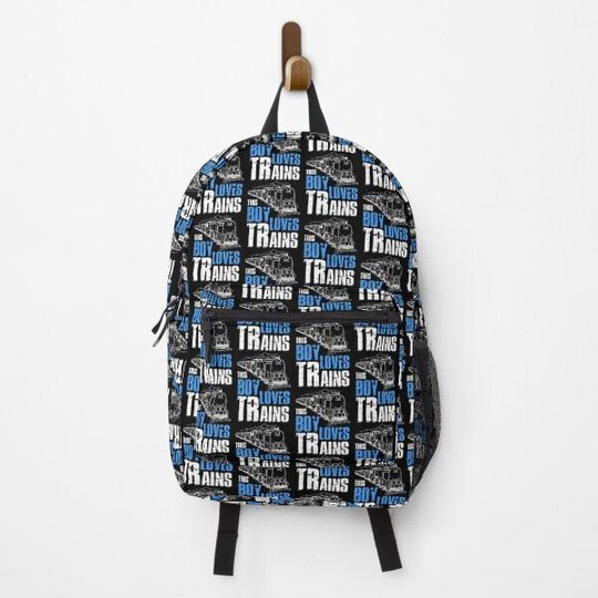 Discover This boy Loves trains Backpack
