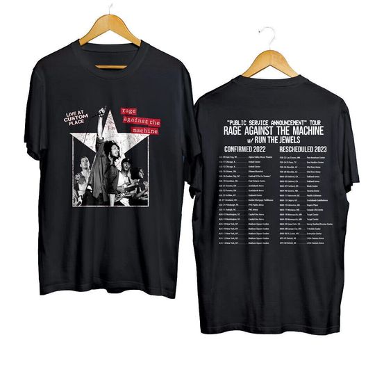 Discover Rage Against T-Shirt, Rage Against Tour 2022-2023 T-Shirt