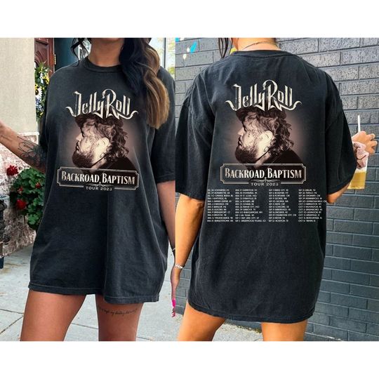 Discover 2 Sided Jelly Roll 2023 Tour Shirt