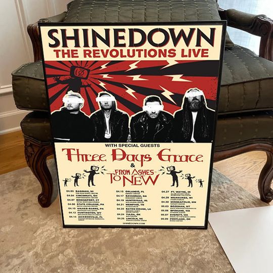 Discover shine down The Revolutions Live Tour 2023 Poster