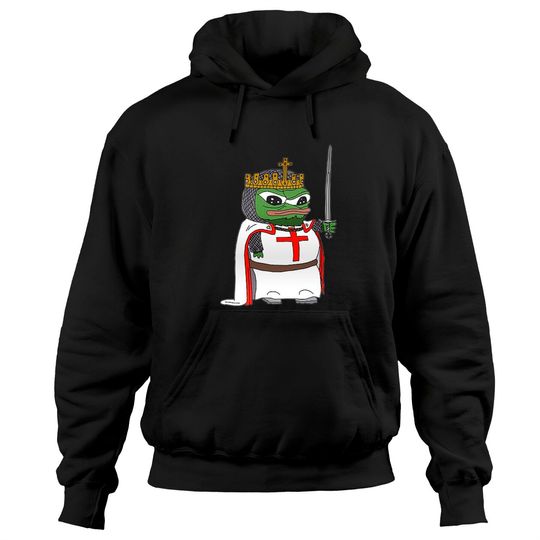 Discover Crusader Pepe Hoodies