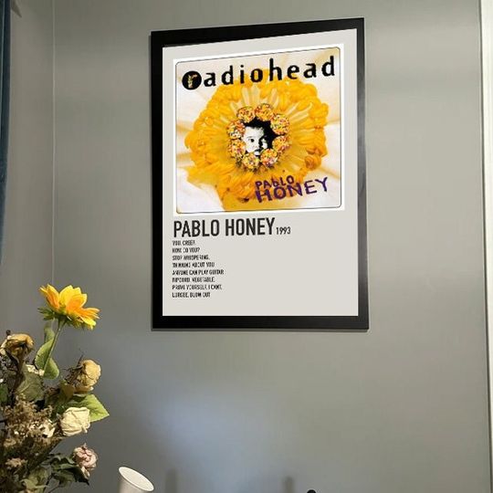 Discover Radiohead - Pablo Honey Album Tracklist Poster