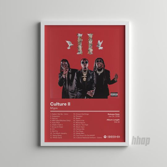 Discover Migos - Culture II -Album Cover Poster