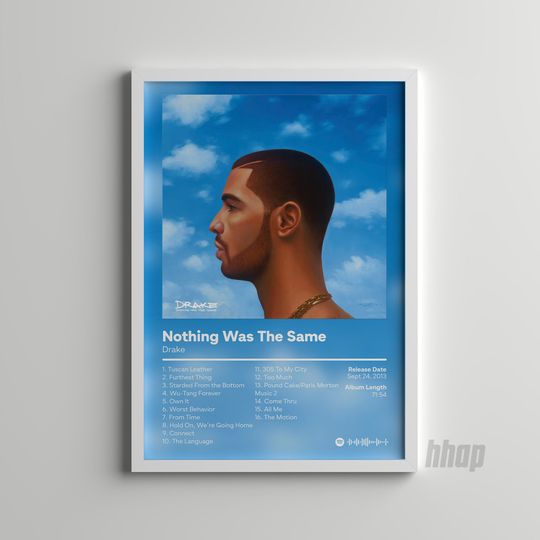 Discover Drake - Nothing Was The Same - Hip Hop Print - Album Cover Poster