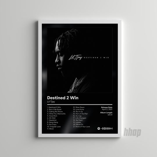 Discover Lil Tjay - Destined 2 Win - Album Cover Poster