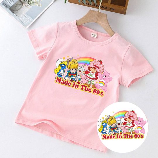 Discover Made In The 80's Shirt, 80's Cartoons T-Shirt, Strawberry Shortcake, Rainbow Brite