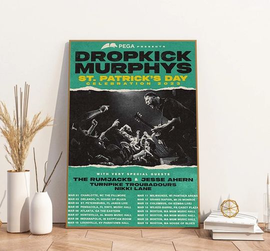 Discover Dropkick Murphys Tour 2023 Poster, Dropkick Murphys Punk Band Print, Music Gift