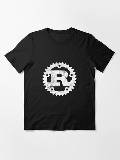 Discover Rust Programming logo print distressed | Essential T-Shirt 