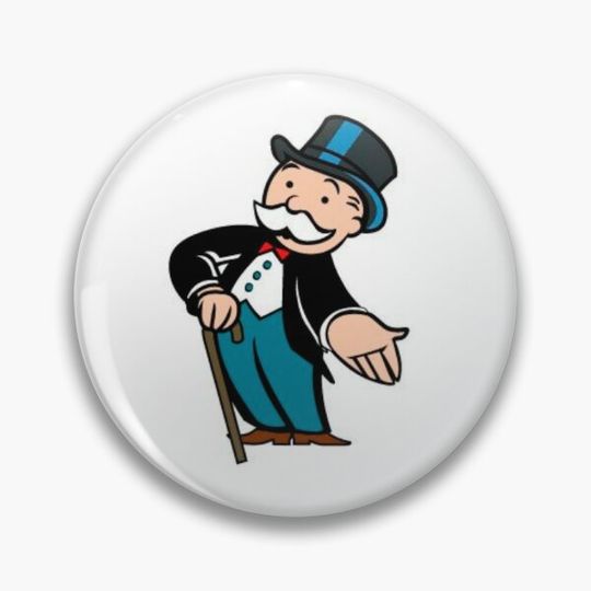 Discover Mr. Monopoly Pin Button