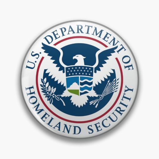 Discover Seal of the United States Department of Homeland Security Pin Button