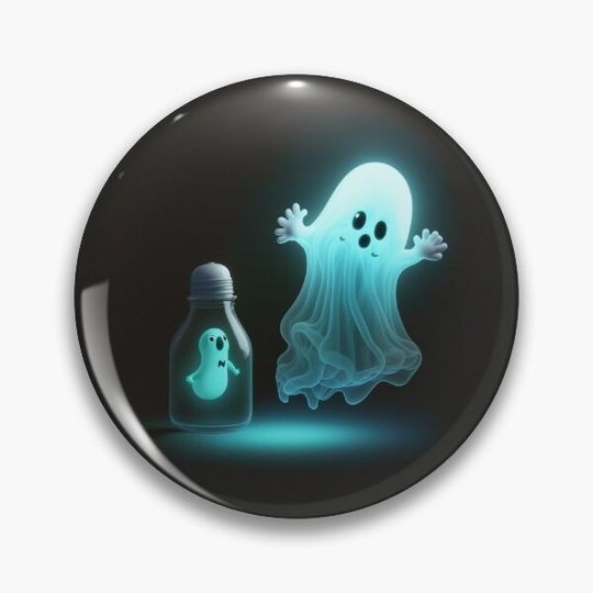 Discover Cute Ghost #30 Pin Button