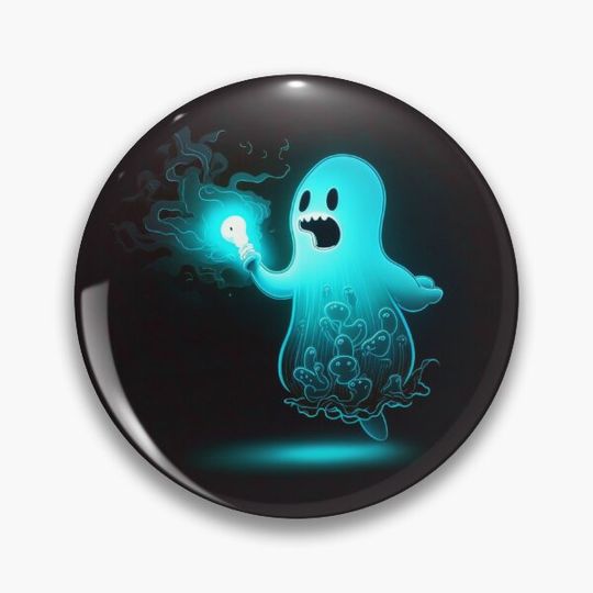 Discover Cute Ghost #17 Pin Button