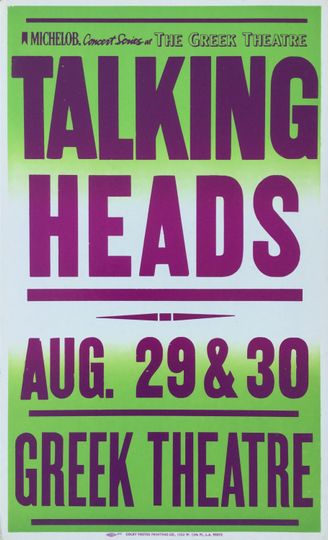 Discover Talking Heads  Concert Poster