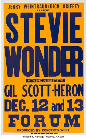 Discover Stevie Wonder Vintage Concert poster
