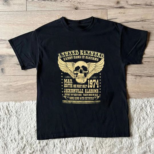 Discover New Lynyrd Skynyrd Skull Tour Vintage Shirt, Lynyrd Skynyrd Albm Shirt