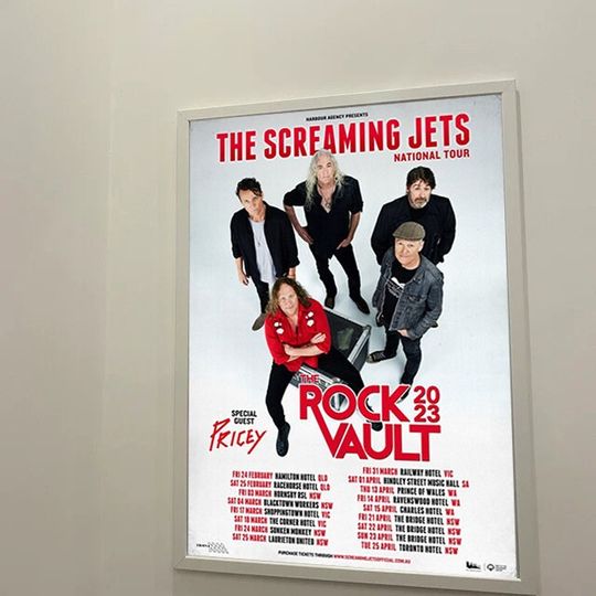 Discover The Screaming Jets National Tour 2023 Poster, Rock Vault 2023 Tour Poster