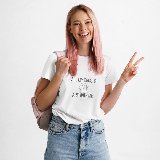 Discover Lizzy McAlpine Shirt Tour 2023 Merch 'All my ghosts are with me' T-shirt Concert Merchandise