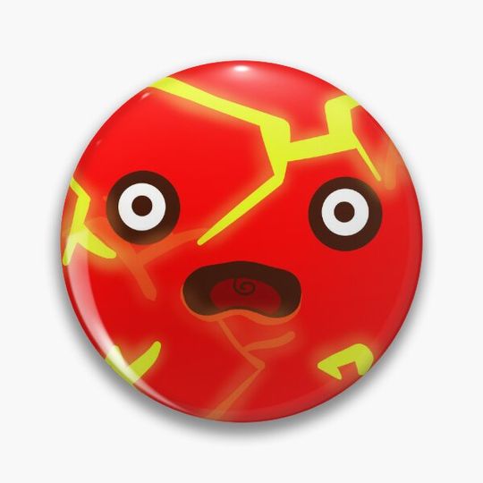 Discover Boom Slime Face Pin Button