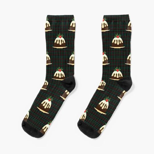 Discover plaid christmas puddings Socks