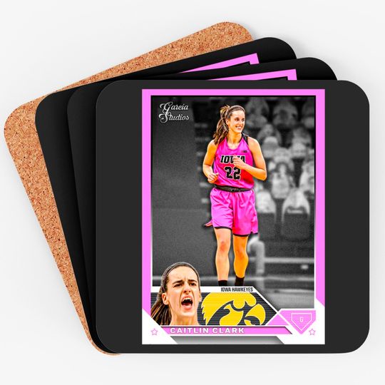 Discover Caitlin Clark - Women's Basketball trading card - Pink Classic Coasters