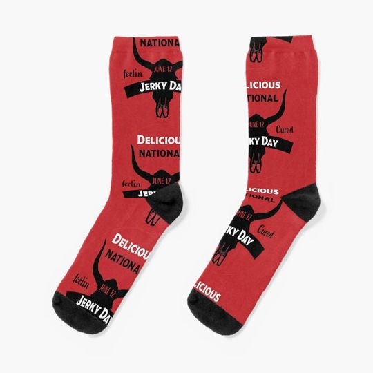 Discover National Jerky Day June 12 Celebration Socks