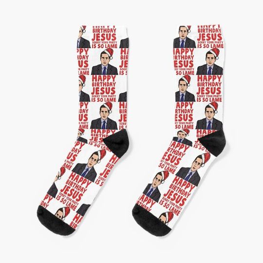 Discover Happy Birthday Jesus Sorry Your Party Is So Lame Socks