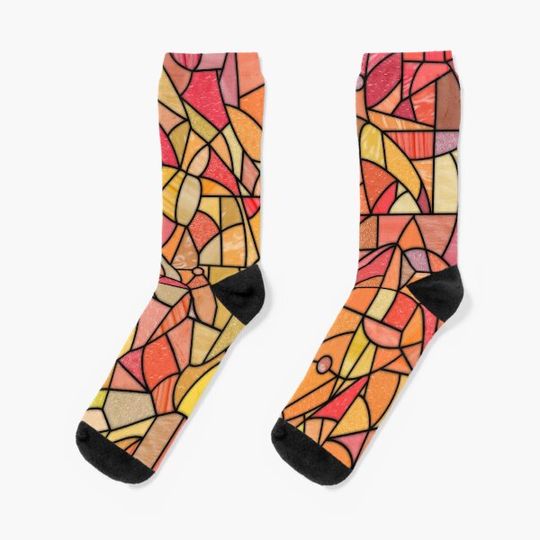 Discover Stained Glass Art 1 Socks