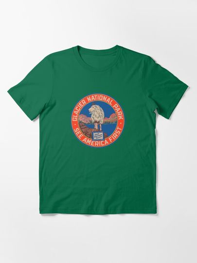 Discover Vintage Glacier National Park Great Northern Railway | Essential T-Shirt 