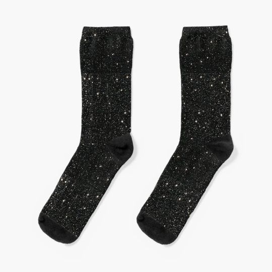 Discover black glitter night Socks