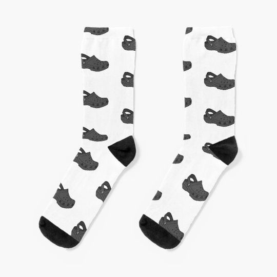 Discover Grey Croc Socks