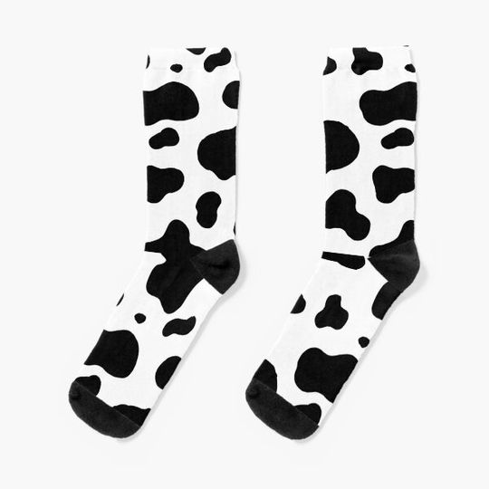 Discover Cow Print Socks