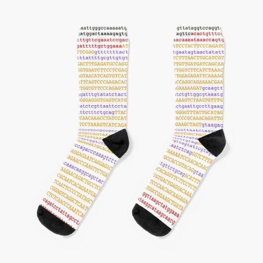 Discover Genome ATGC DNA base pairs genes Socks