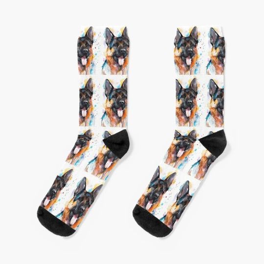 Discover German Shepherd Dog Art Socks