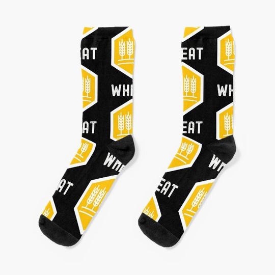 Discover Funny Nerdy Wheat Grain Resource Hex Settlers Board Game Geek Gift Socks