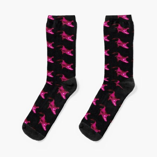 Discover Alligator Raspberry Pink Socks