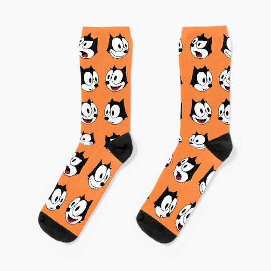 Discover Felix the Cat - Pixel Pattern Socks