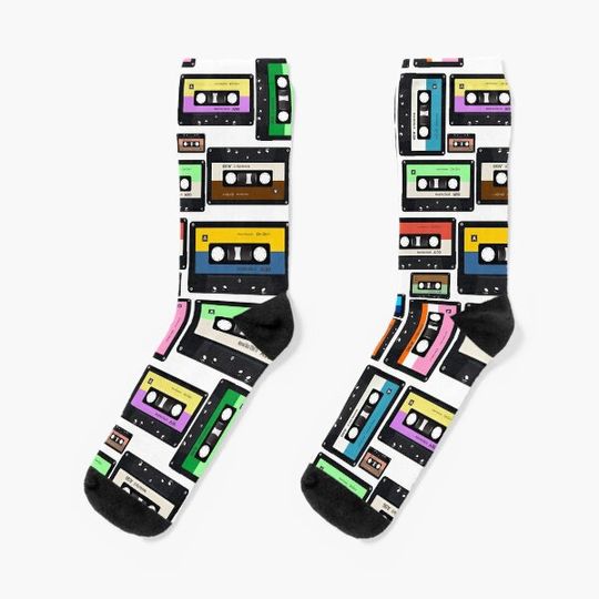 Discover Cassette Vinyl Record Socks