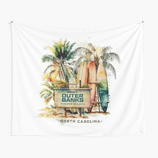 Discover OBX - Welcome to Paradise On Earth Tapestry