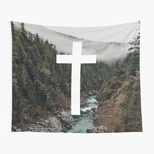 Discover Christian Cross Tapestry