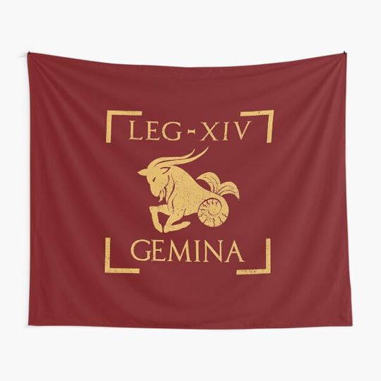 Discover Legio XIV Gemina Capricorn Emblem Roman Legion Tapestry