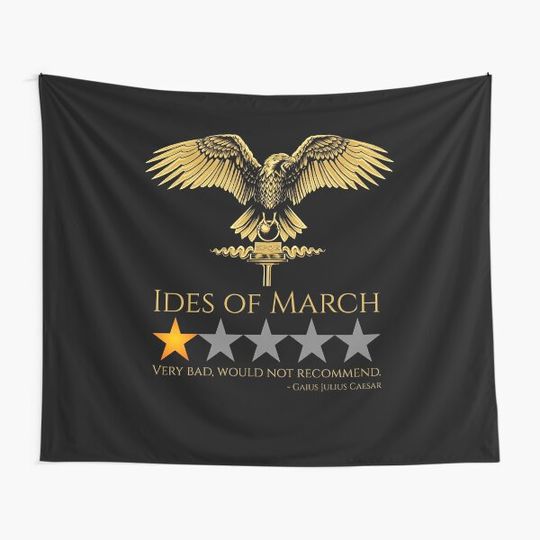 Discover Julius Caesar - Ides Of March - Ancient Roman Eagle SPQR Tapestry