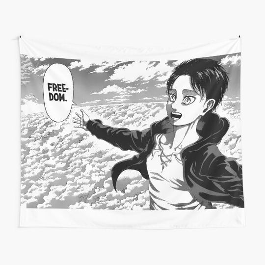 Discover Freedom Manga Anime Tapestry