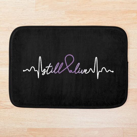 Discover Still Alive- Domestic Violence Awareness Gifts for Women Domestic Violence Support Ribbon Bath Mat