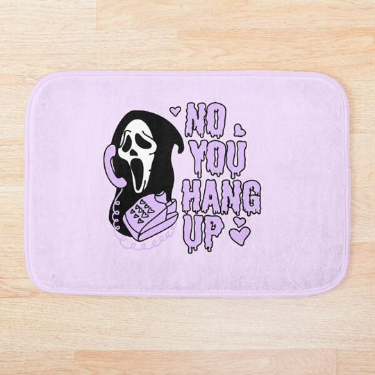 Discover Ghostface No You Hang Up | Valentines Halloween Bath Mat